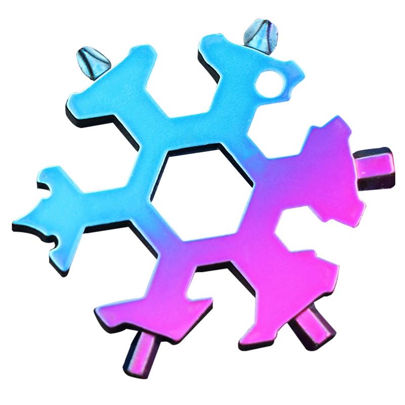 6 heads / 8 heads Snowflake Wrench Tool Innovative Outdoor Multi-Functional Gadget Keychain Outdoor Supplies