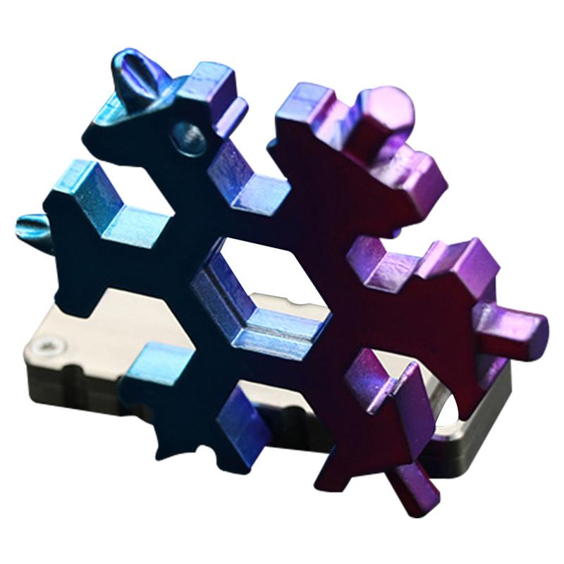 6 heads / 8 heads Snowflake Wrench Tool Innovative Outdoor Multi-Functional Gadget Keychain Outdoor Supplies